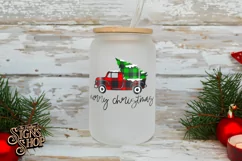 Christmas Truck Snow | Christmas SVG | Buffalo Plaid Product Image 3