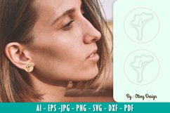 Flowers Earrings Laser Cut Product Image 1