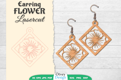 Flowers Earring Laser Cut Product Image 1