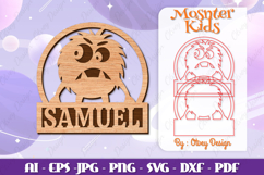 Cute Monster Name Sign Lasercut BUNDLES Product Image 3