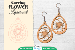 Flowers Earring Laser Cut Product Image 1