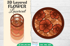 Flower 3D layered Lasercut Product Image 1