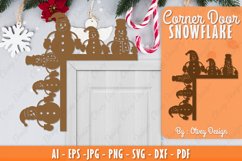 Snowman Door Corner Lasercut Product Image 1