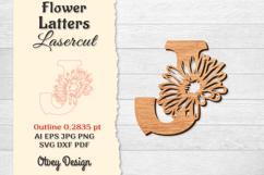 Flower Letters Alphabet Laser Cut File BUNDLES Product Image 11