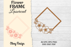 Frame Flower Round Lasercut Product Image 1