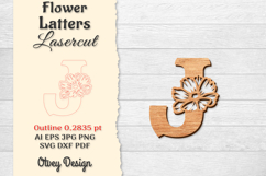 Flower Letters Alphabet Laser Cut File BUNDLES Product Image 11