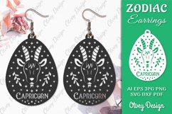 Zodiac Earrings SVG | Earrings Design SVG Product Image 1
