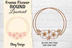 Frame Flower Round Lasercut Product Image 1