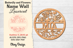Flower 3DButterfly and Flowers Name Wall Art Sign BUNDLES Product Image 5