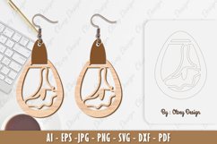 Flowers Earrings Laser Cut Product Image 1