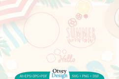 Summer Welcome Sign Lasercut | Summer Round Door Hanger Product Image 2