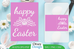 Happy Easter Greeting Card SVG, Easter SVG Papercut Template Product Image 12