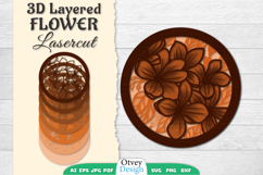 Flower 3D layered Lasercut Product Image 1