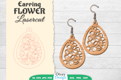 Flowers Earring Laser Cut Product Image 1