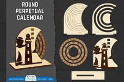 Round Perpetual Calendar Lasercut BUNDLES Product Image 12