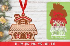 Gingerbread House Papercut SVG BUNDLE 12 Design Product Image 12