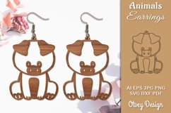 Pig Animals Earrings Laser Cut Product Image 1