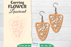 Flowers Earring Laser Cut Product Image 1