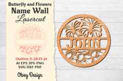Flower 3DButterfly and Flowers Name Wall Art Sign BUNDLES Product Image 6