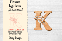 Flower Letters Alphabet Laser Cut File BUNDLES Product Image 12