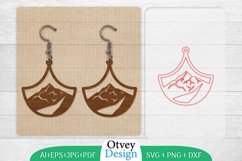 Earrings Mountain Lasercut Product Image 1