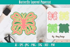 Butterfly Layered Papercut SVG Product Image 1