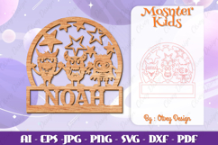 Monsters Kids Name Sign Lasercut Product Image 1