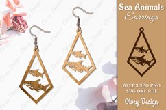 Keychain Sea Animals Lasercut SVG Bundle 12 Designs Product Image 12