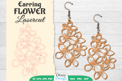 Flowers Earring Laser Cut Product Image 1