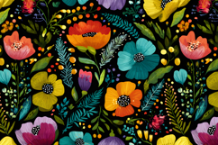 Whimsical Floral Pattern | Whimsical Floral Background Product Image 1