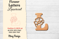 Flower Letters Alphabet Laser Cut File BUNDLES Product Image 13