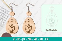 Flowers Earrings Laser Cut Product Image 6