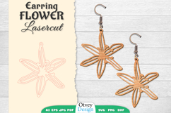 Flowers Earring Laser Cut Product Image 1