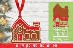 Gingerbread House Papercut SVG Product Image 1