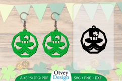 St Patrick&#039;s Day Earrings LaserCut File Product Image 1