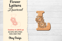 Flower Letters Alphabet Laser Cut File BUNDLES Product Image 11