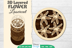 Flower 3D layered Lasercut Product Image 1