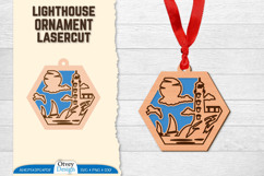 Lighthouse Ornament Lasercut Product Image 1