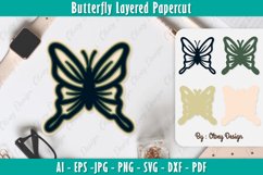 Butterfly Layered Papercut SVG Product Image 1