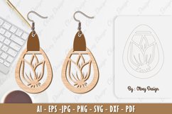 Flowers Earrings Laser Cut Product Image 6