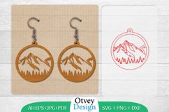 Earrings Mountain Lasercut Product Image 1