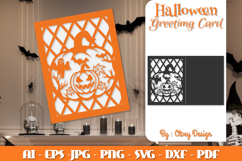 Greeting Card Halloween Pumkin Scene SVG BUNDLES Product Image 7