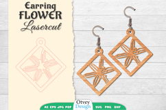 Flowers Earring Laser Cut Product Image 1