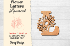 Flower Letters Alphabet Laser Cut File BUNDLES Product Image 13