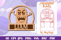 Cute Monster Name Sign Lasercut BUNDLES Product Image 5