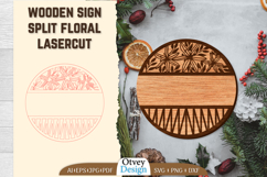 Wooden Sign Split Floral Lasercut BUNDLES Product Image 13