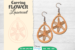 Flowers Earring Laser Cut Product Image 1