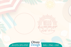 Summer Welcome Sign Lasercut | Summer Round Door Hanger Product Image 2