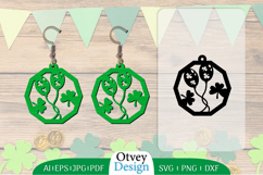 St Patrick&#039;s Day Earrings LaserCut File Product Image 1