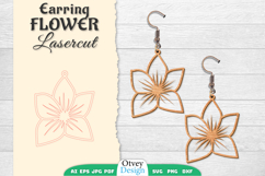 Flowers Earring Laser Cut BUNDLES Product Image 14
